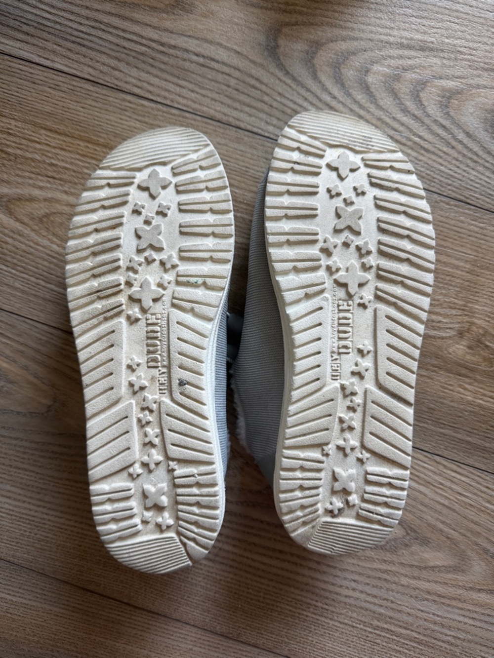 Light Grey Slip-On Hey dudes with Faux Shearling Lining - Picture 3 of 3